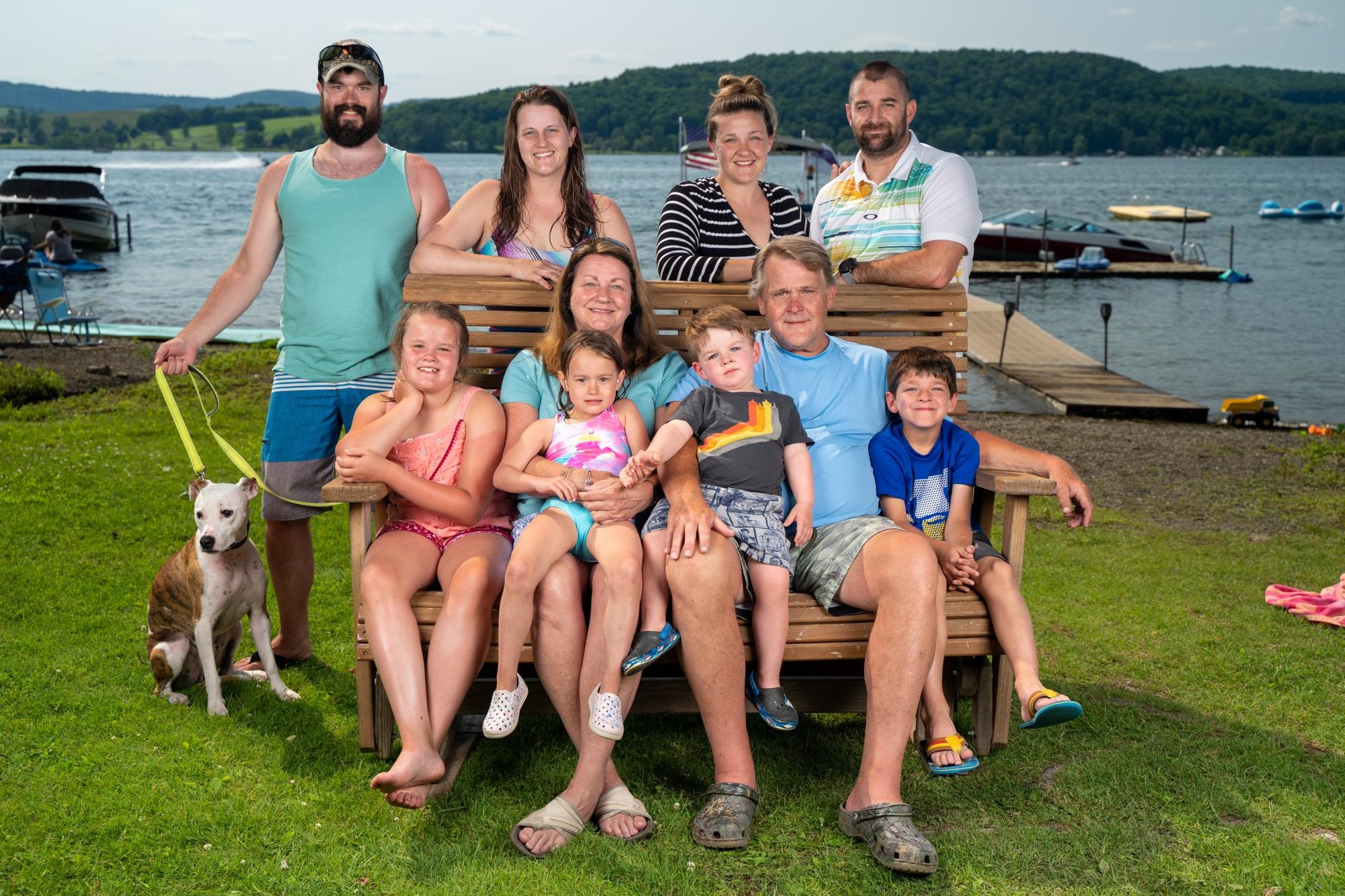 Deb Shafer and her family at their summer cabin in New York.